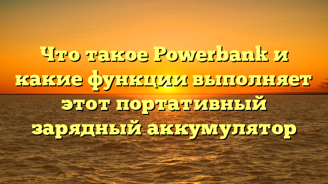 Что такое Powerbank и какие функции выполняет этот портативный зарядный аккумулятор